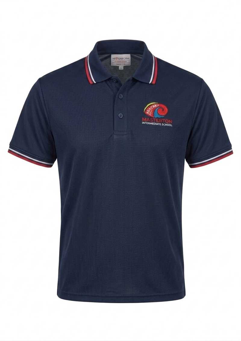Masterton Intermediate Polo SS Navy/Red/White Kids